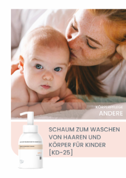 SCHAUM ZUM WASCHEN VON HAAREN UND KÖRPER FÜR KINDER [KD-25]