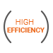 High efficiency