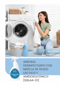 AEROSOL DESINFECTANTE CON MEZCLA DE ÁCIDO LÁCTICO Y AMIDOSULFÓNICO [DSLAA-01]