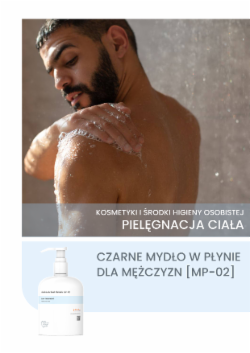 CZARNE MYDŁO W PŁYNIE DLA MĘŻCZYZN [MP-02]