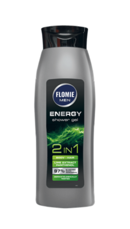 Gel de ducha Flomie MEN 2 en 1 con extracto de lima 750 ml