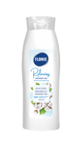 Gel de ducha Flomie con leche de algodón - 750 ml