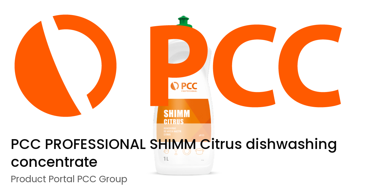 PCC PROFESSIONAL SHIMM Citrus dishwashing concentrate - PCC Group