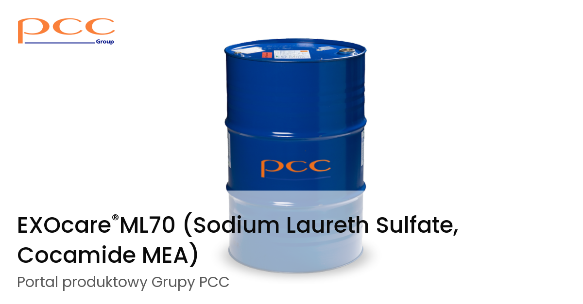 EXOcare®ML70surfaktant, składnik kosmetyków myjących i detergentów